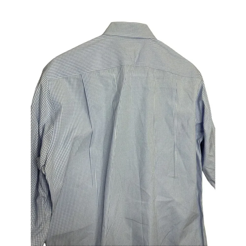 Tincati Milano Button Down Long Sleeve Shirt Size 16 1/2 42 Blue Bundle casual - Picture 13 of 16